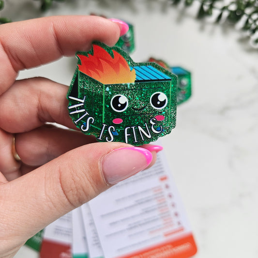 'This is fine' badge reel