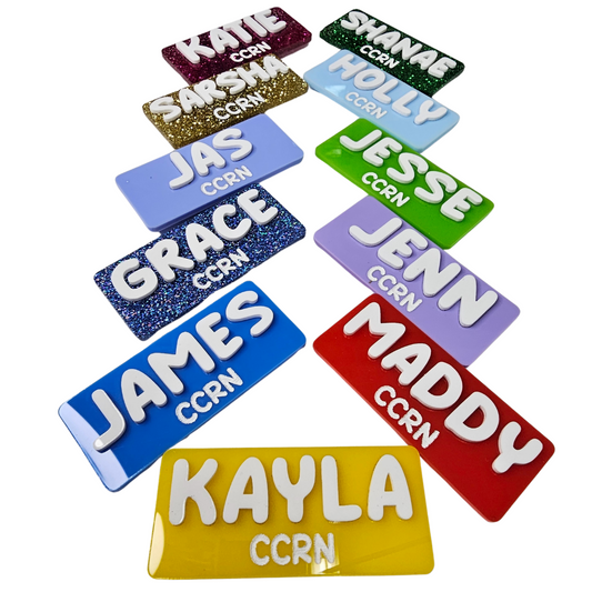 Acrylic Name Badges - Sparkle Name Badges