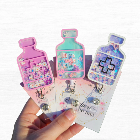 Medication Shakers - Sparkle Name Badges