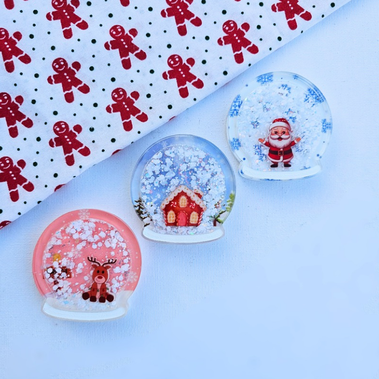 Snow Globe Badge reels - Sparkle Name Badges