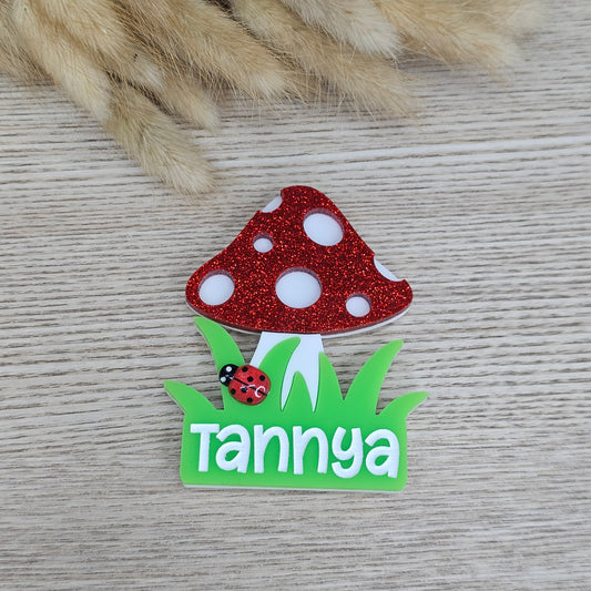 Mushroom Name Badge