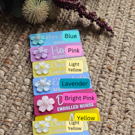 Blooming Name Badge