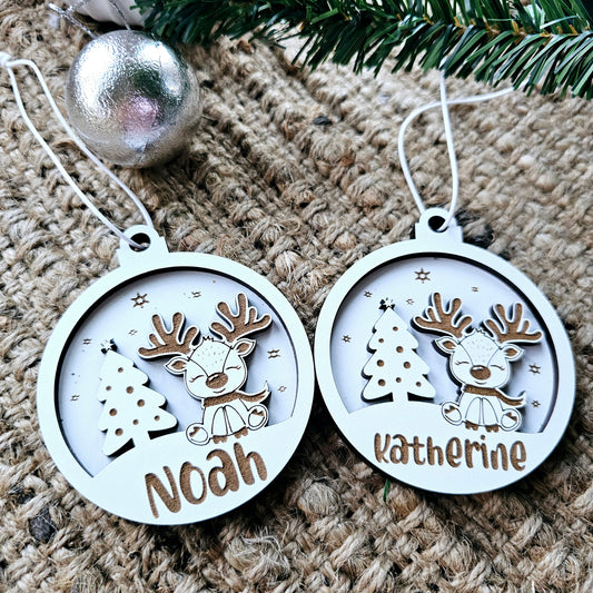 Custom Christmas ornaments - Sparkle Name Badges