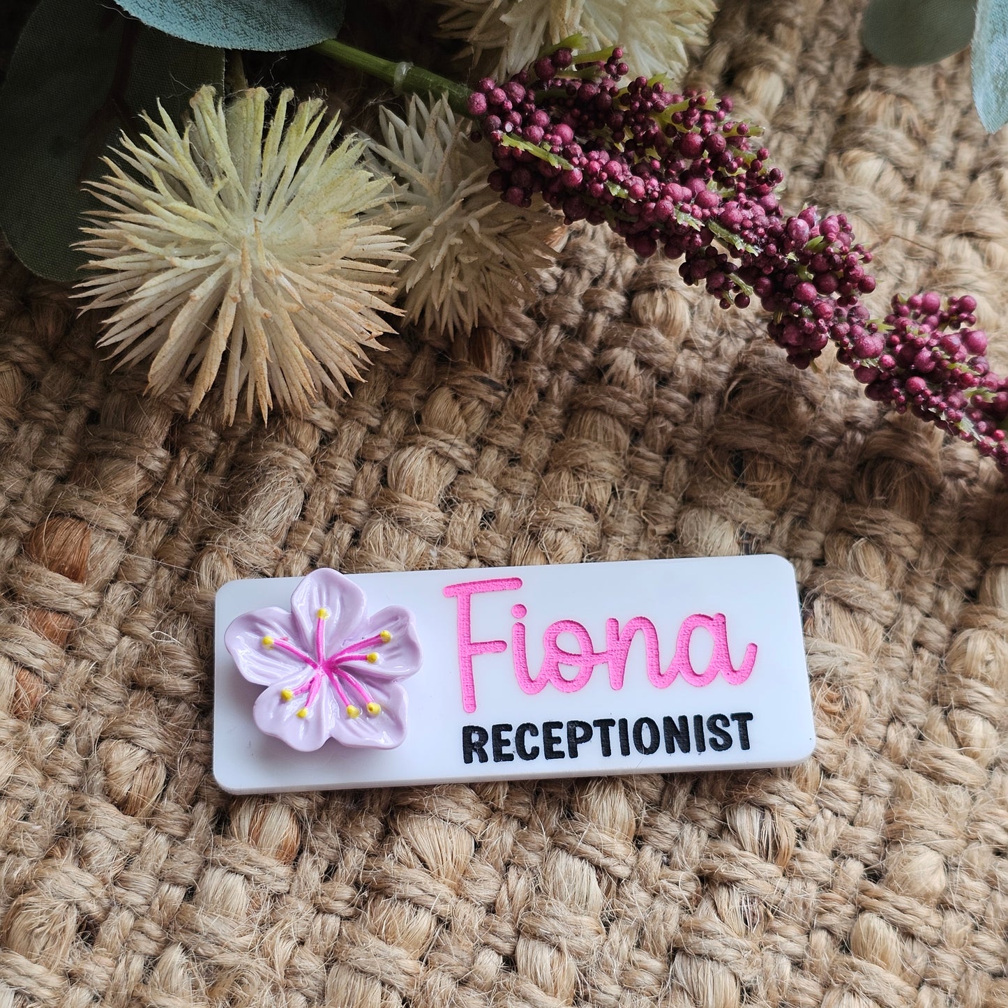 Flower Name badge