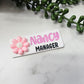 Floral Name Badge