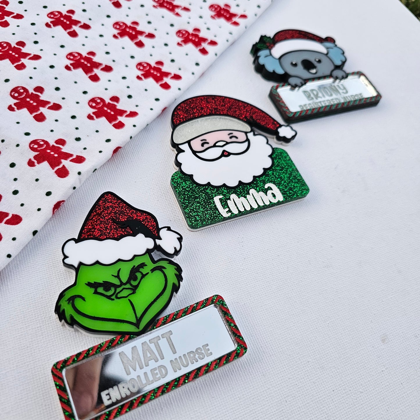 Premium Christmas Name Badges - Sparkle Name Badges