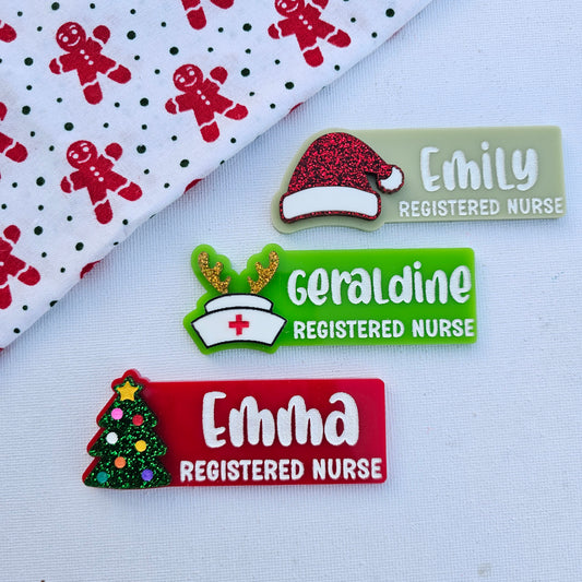 Christmas Name Badges - Sparkle Name Badges