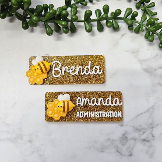Bee Name Badge