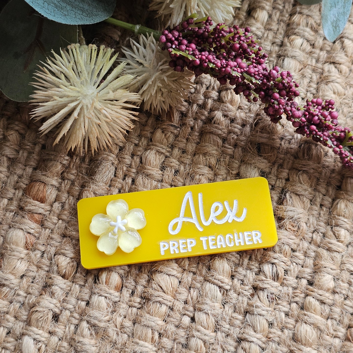 Blooming Name Badge