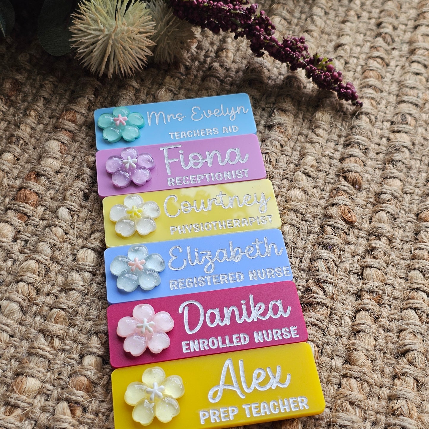 Blooming Name Badge