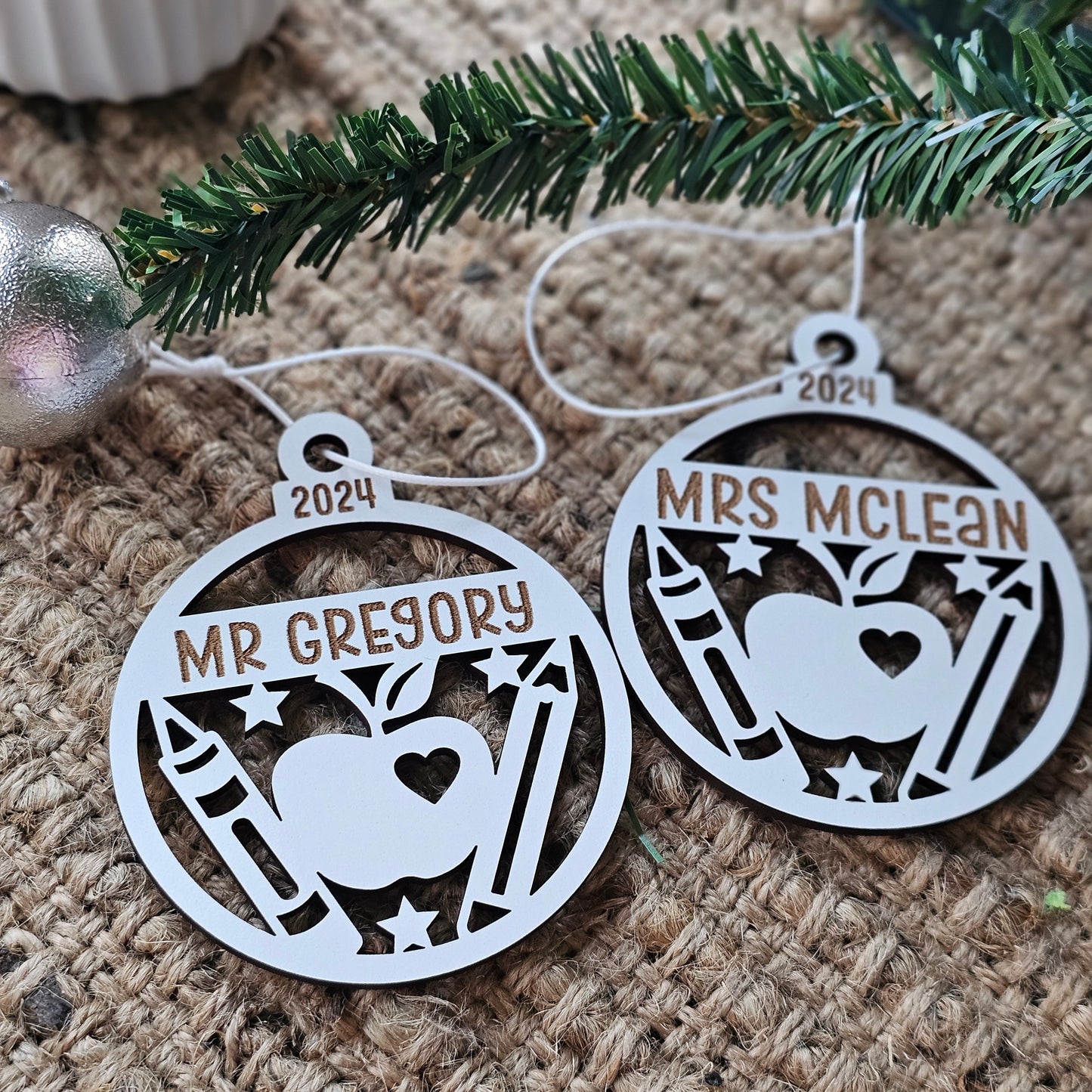 Teacher Ornament - Sparkle Name Badges