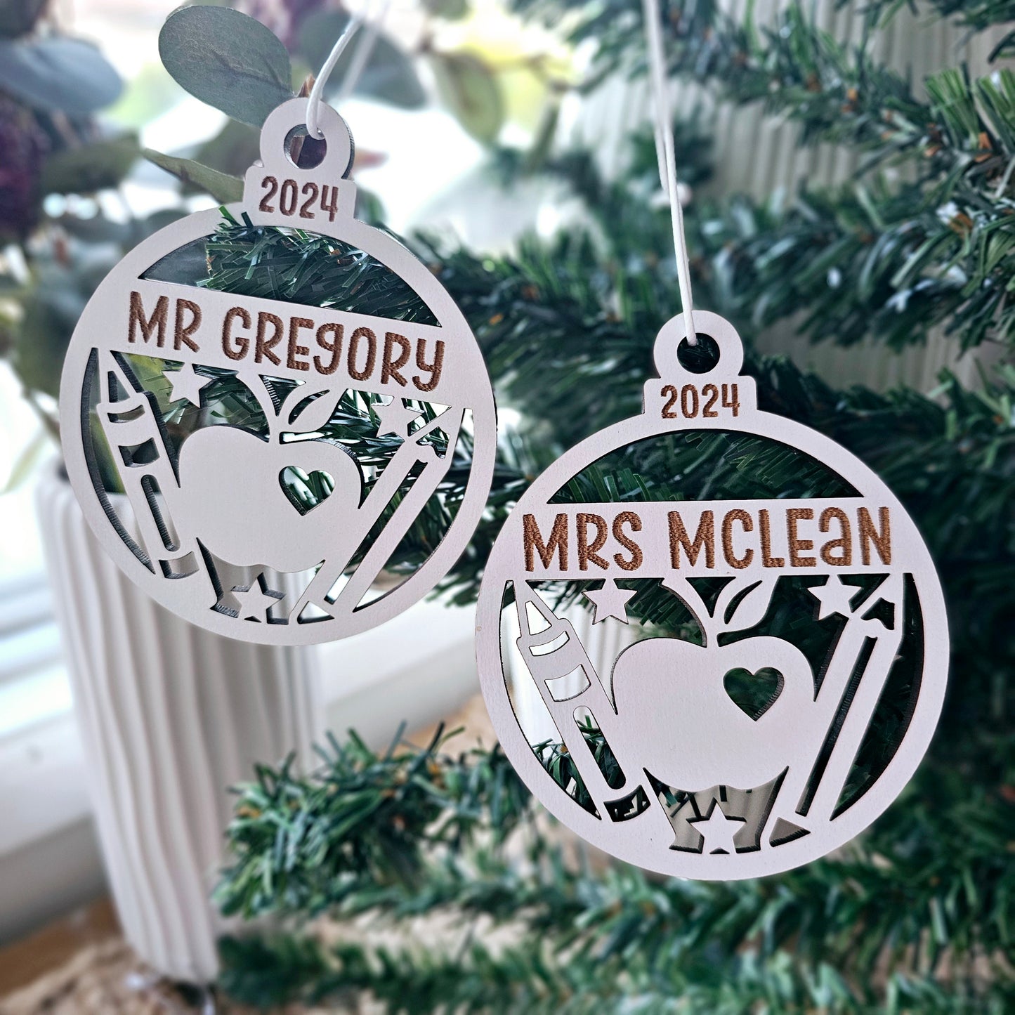 Teacher Ornament - Sparkle Name Badges