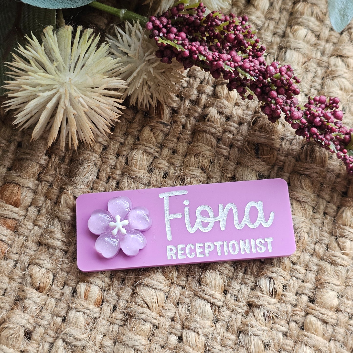 Blooming Name Badge