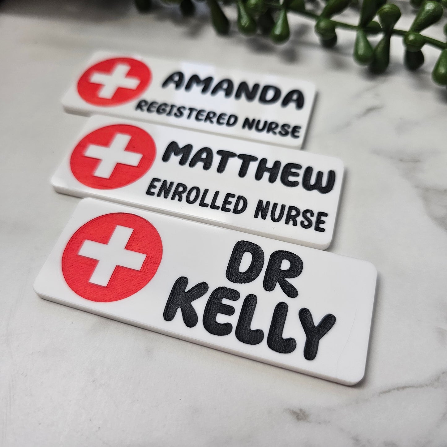 First aid name badge
