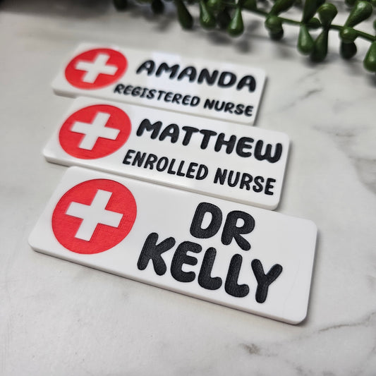 First aid name badge