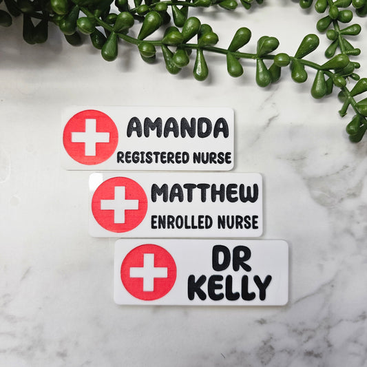 First aid name badge