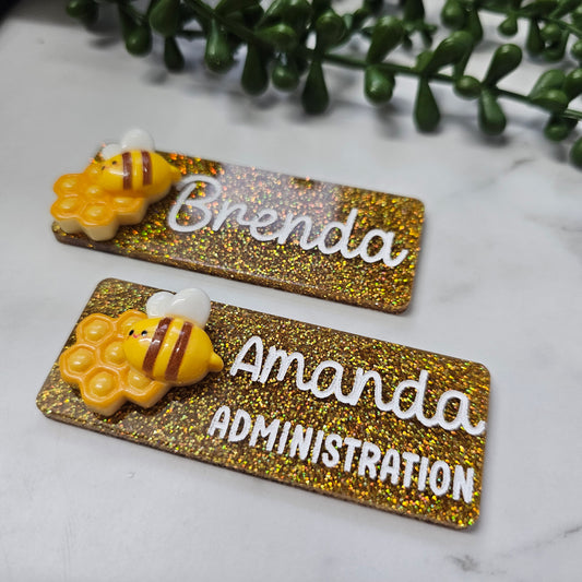 Bee Name Badge