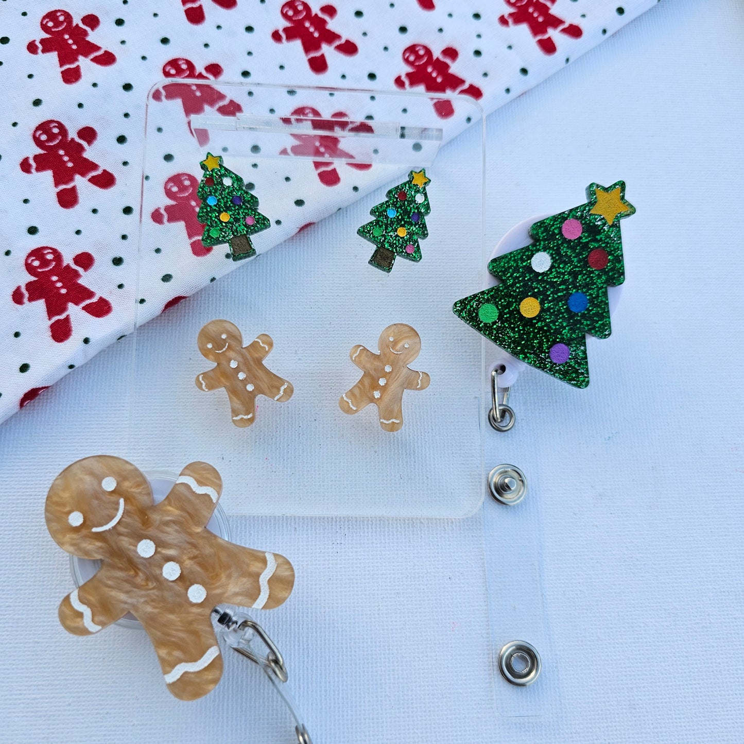 Christmas Earring Duo - Sparkle Name Badges