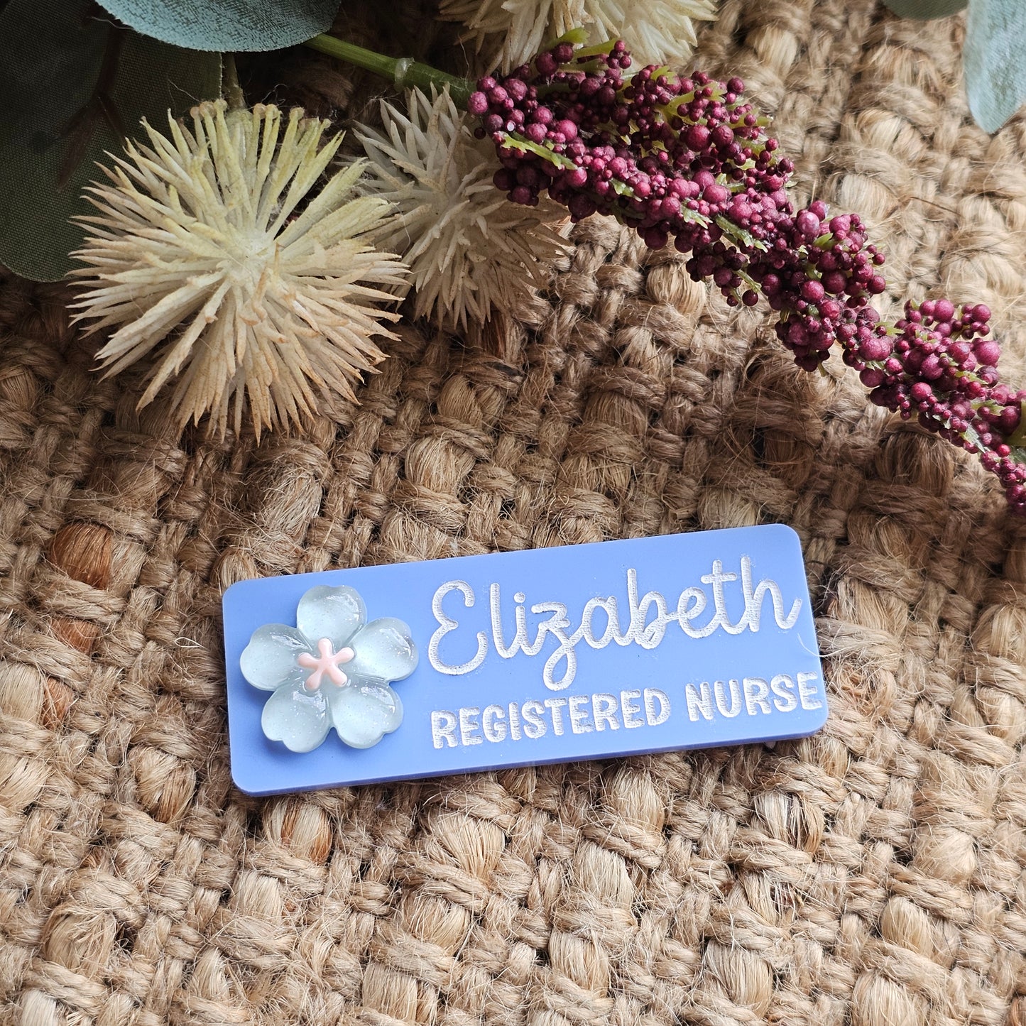 Blooming Name Badge