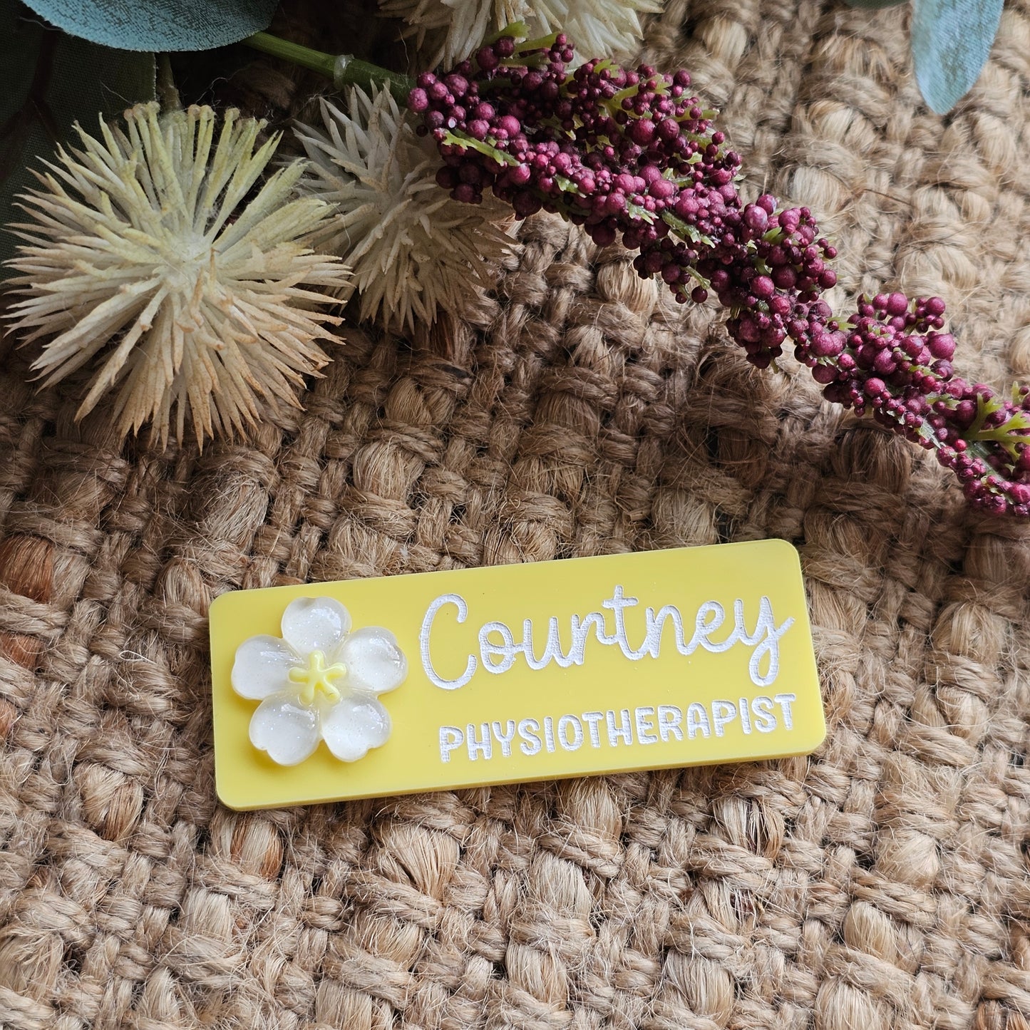 Blooming Name Badge