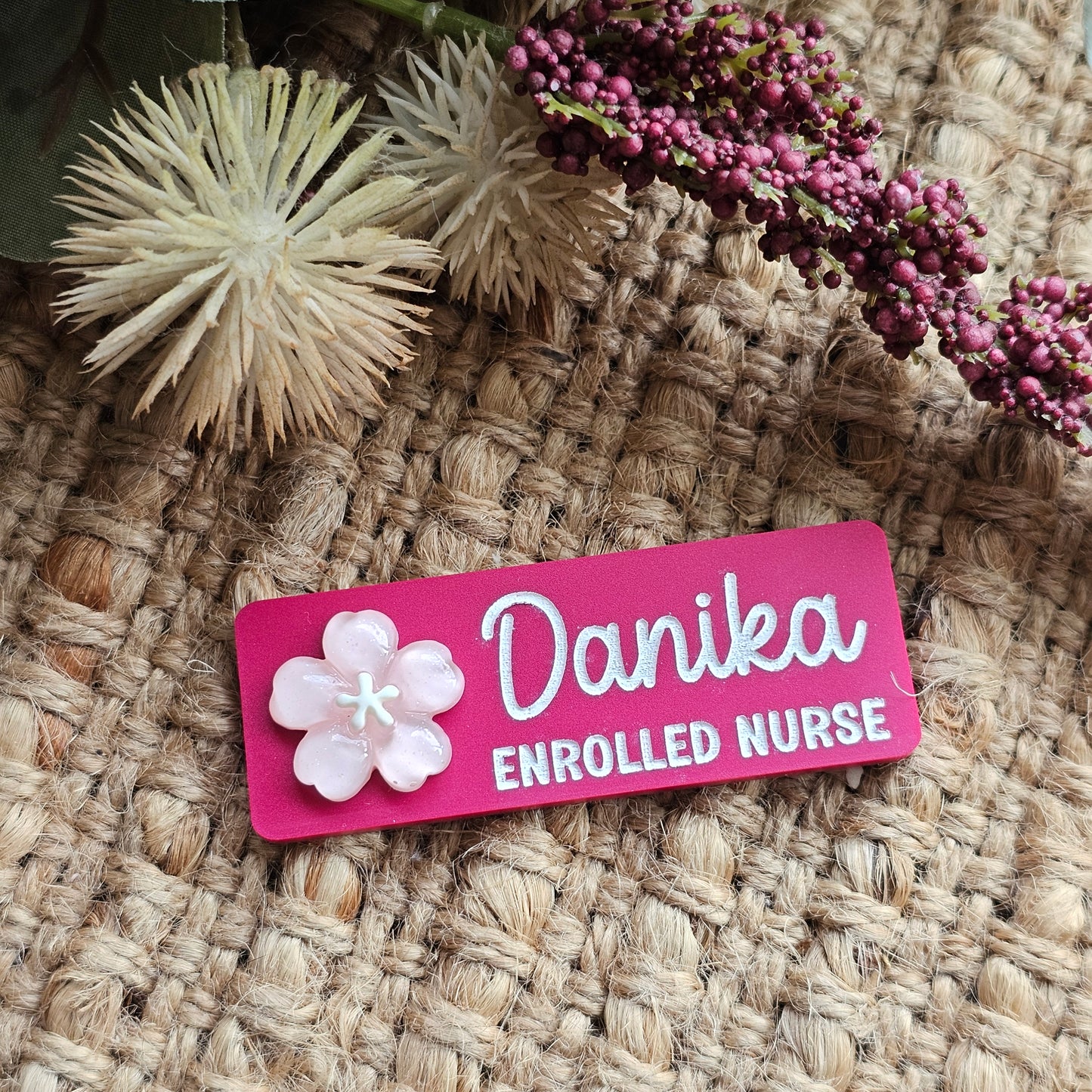 Blooming Name Badge